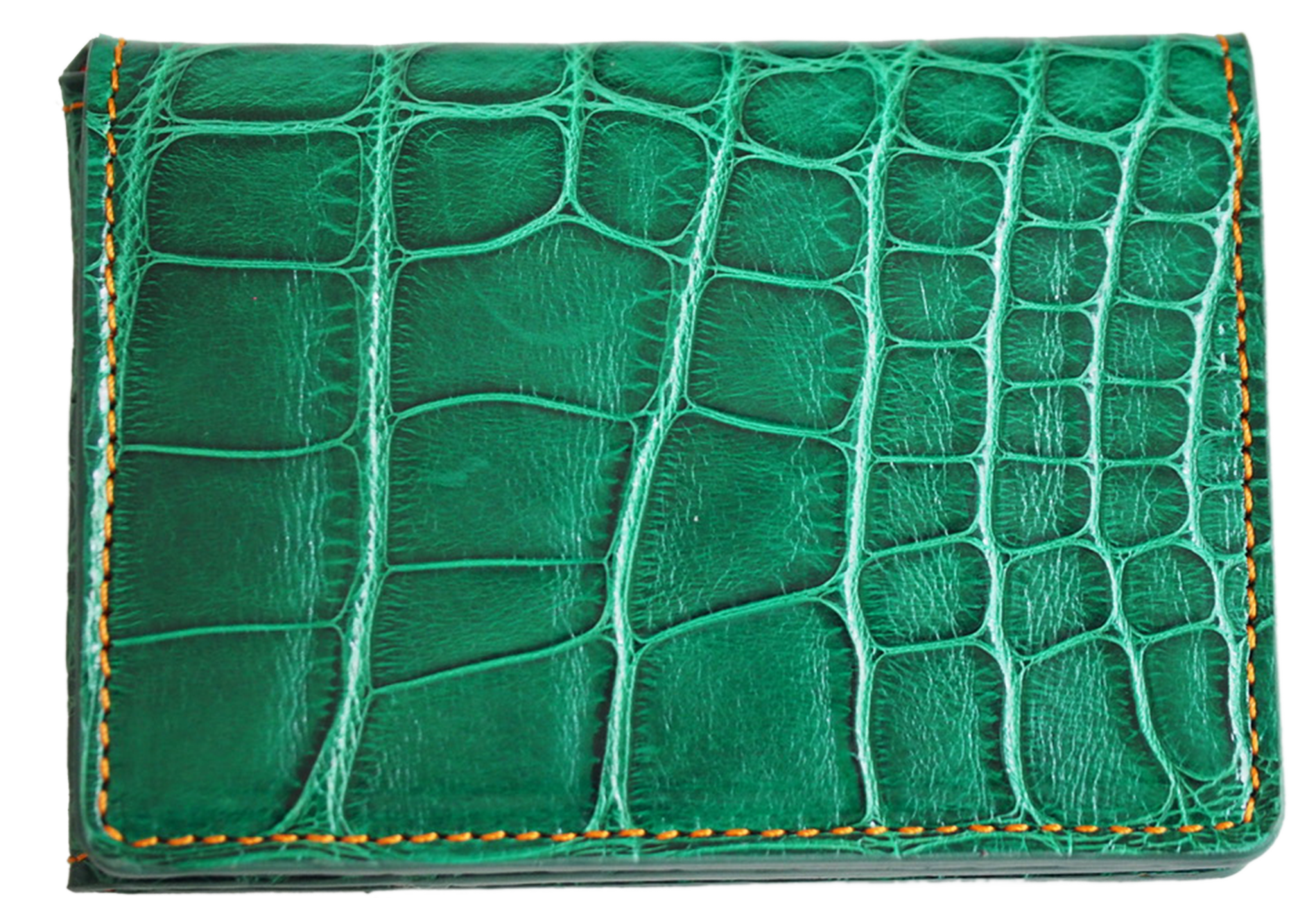 Croco vert mat intérieur orange