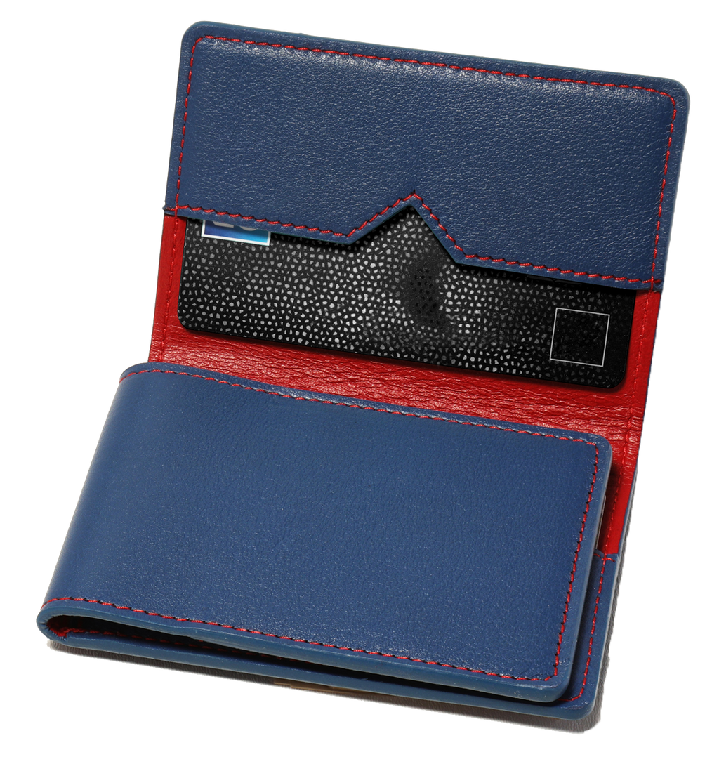 Veau bleu azur intérieur Rouge
