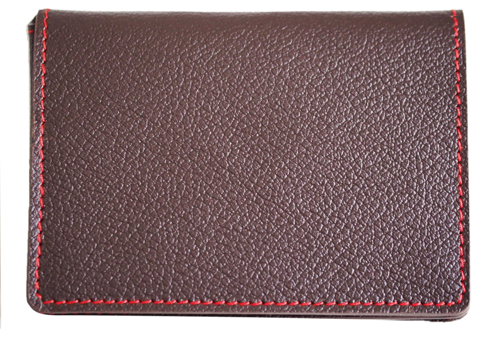 Cuir de chèvre marron intérieur rouge