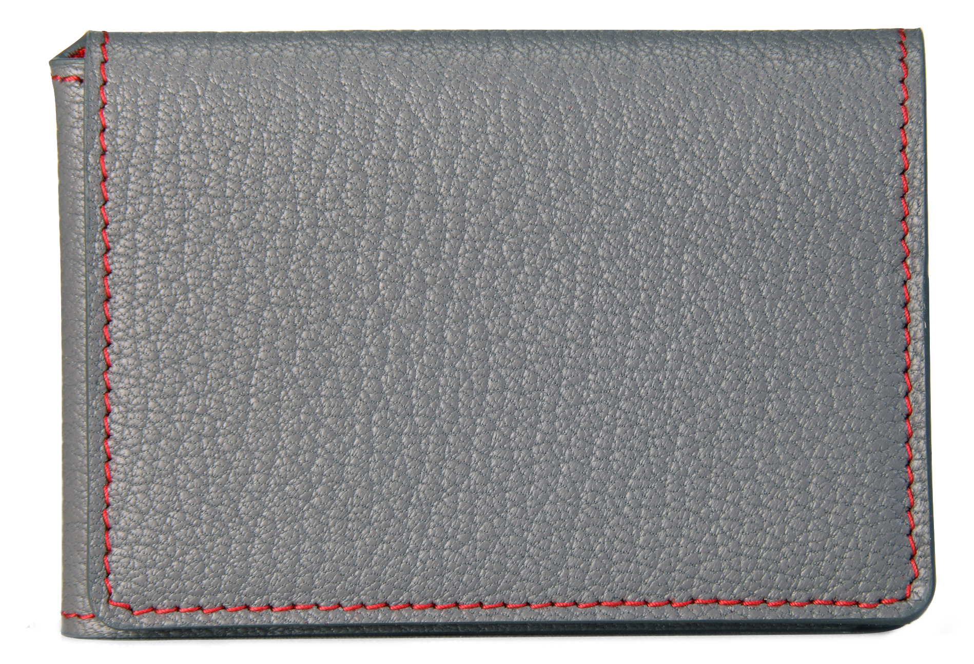 Cuir de chèvre gris intérieur rouge