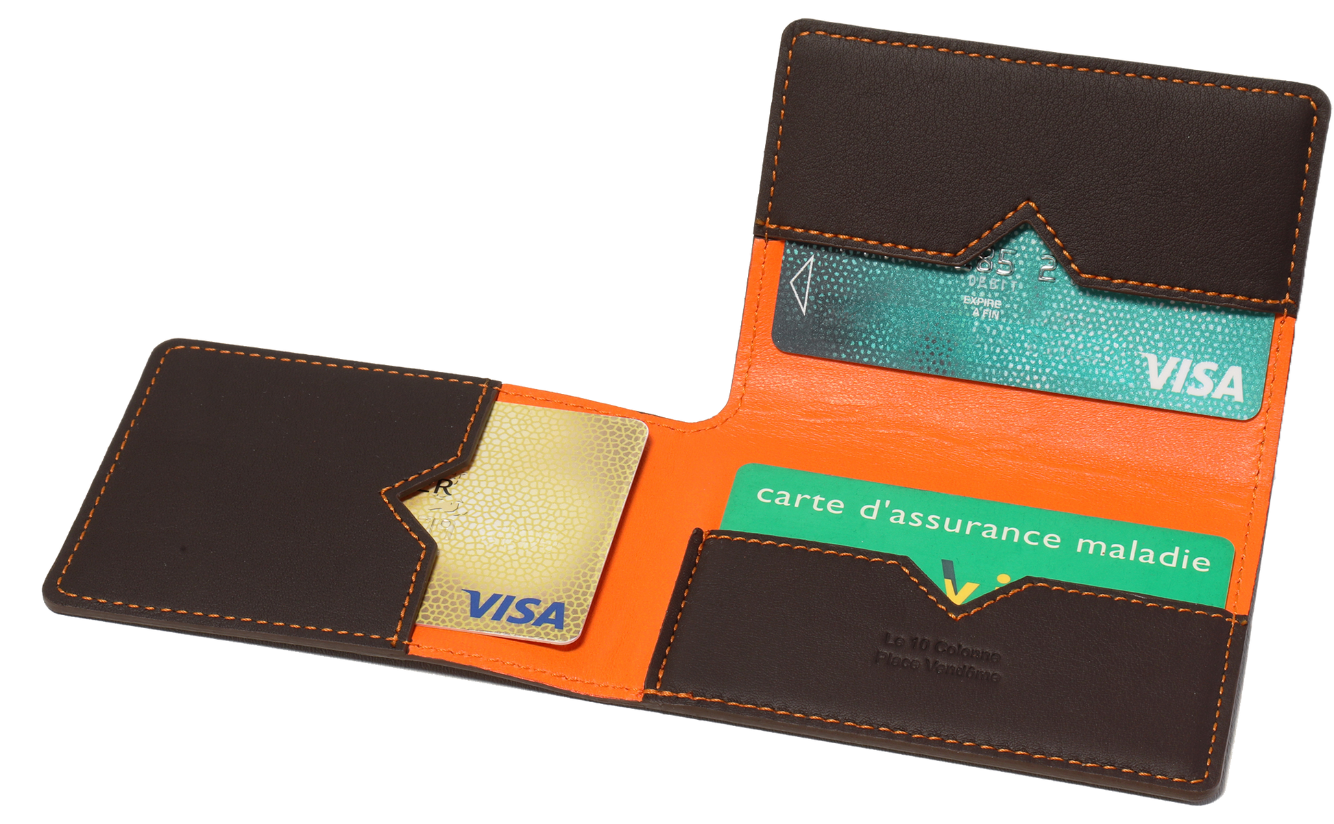 Novonappa marron intérieur orange