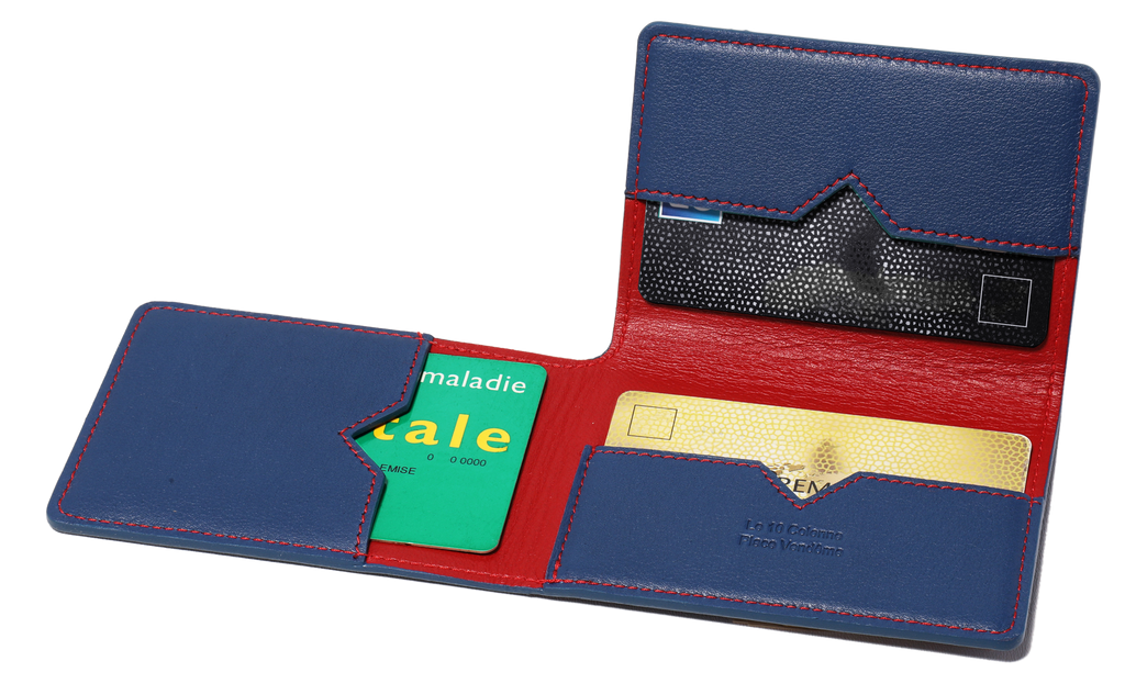 Veau bleu azur intérieur Rouge